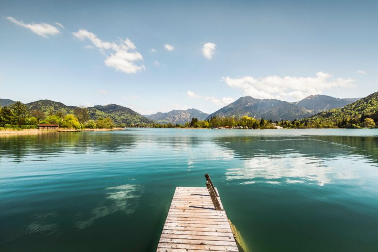 Pier on Lake Tegernsee, Bavaria, Germany