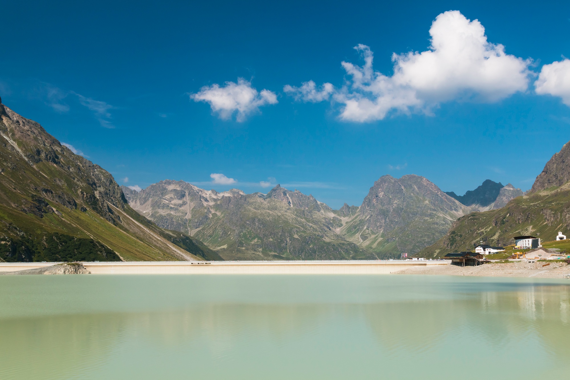 Silvretta Reservoir Lake in Summer, Austria